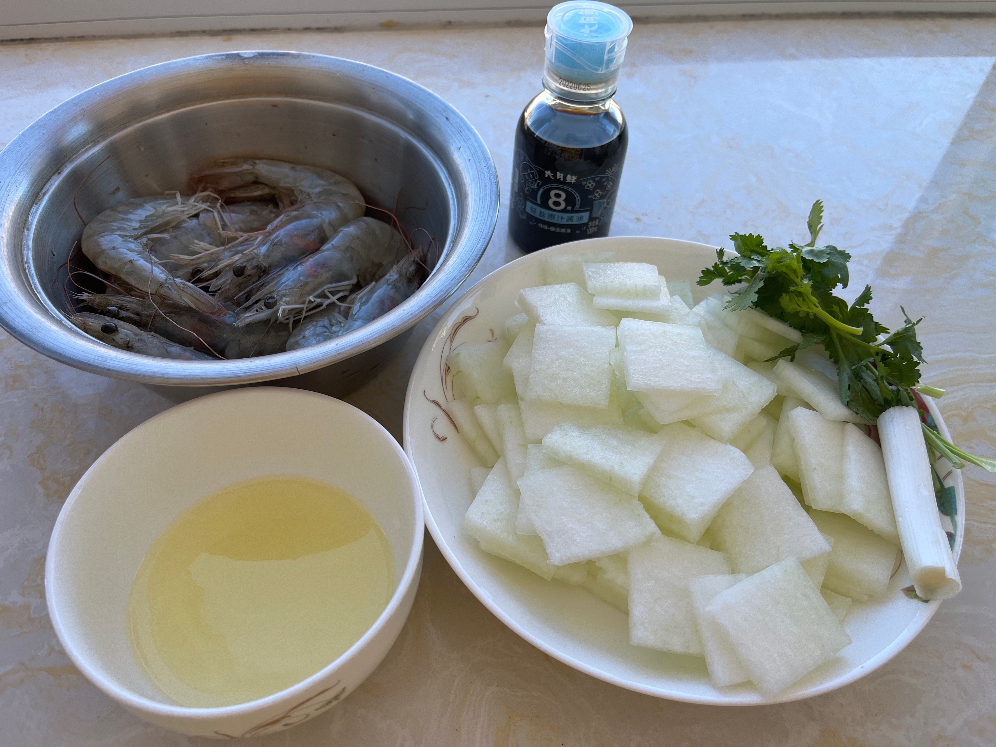 冬瓜虾滑汤的做法 步骤1
