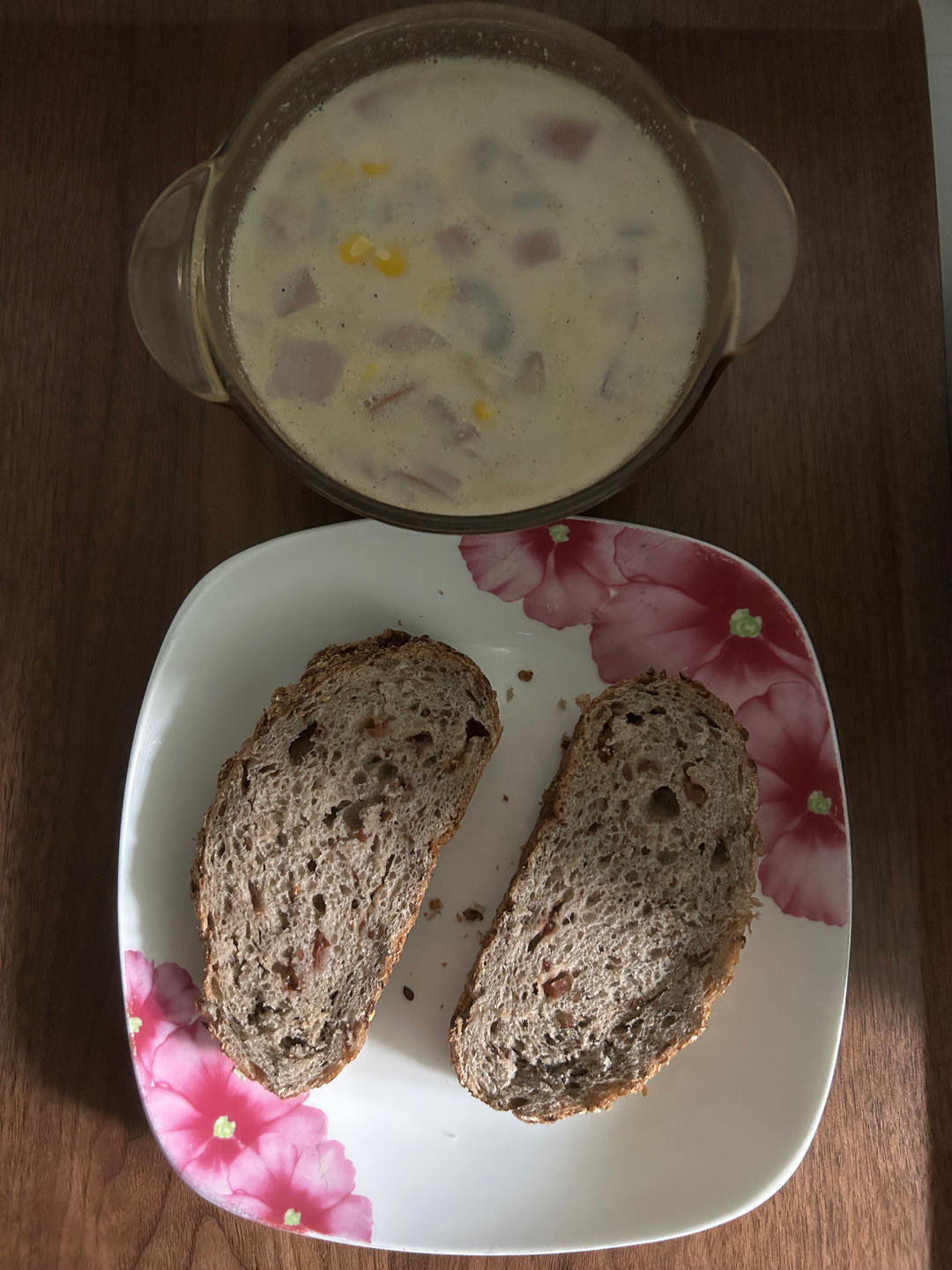 一人食早餐｜老少皆宜培根蘑菇玉米浓汤🍲