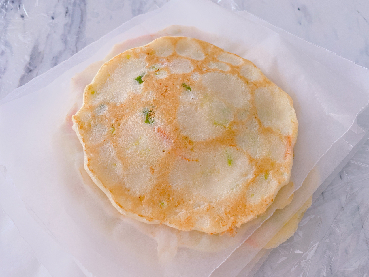 超柔软超嫩鸡蛋饼 儿童辅食备餐 海鲜 香葱 蛋饼🥞的做法