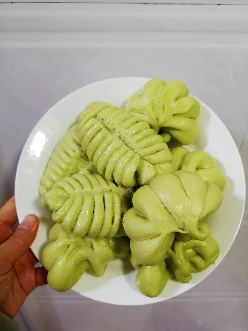 Q弹松软的叶子馒头