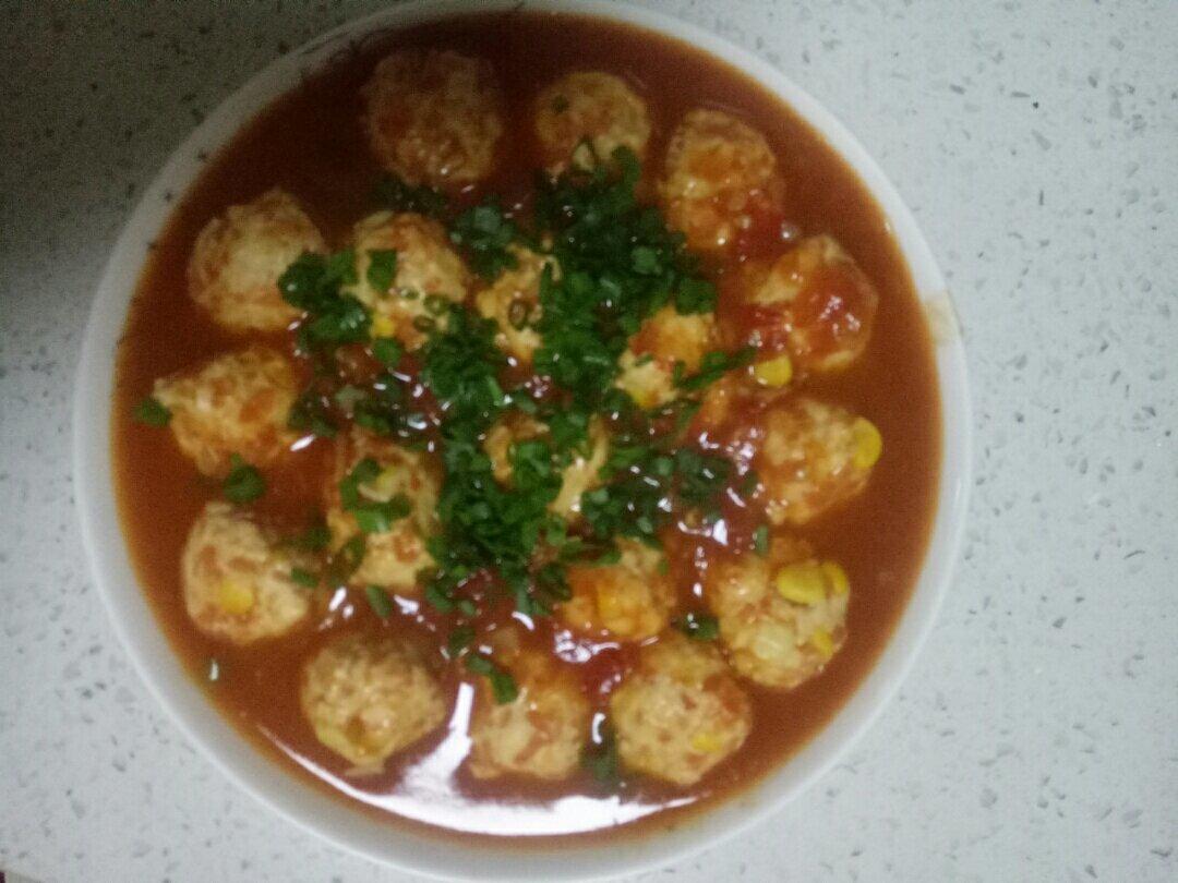 番茄鸡肉丸子￨减脂小能手