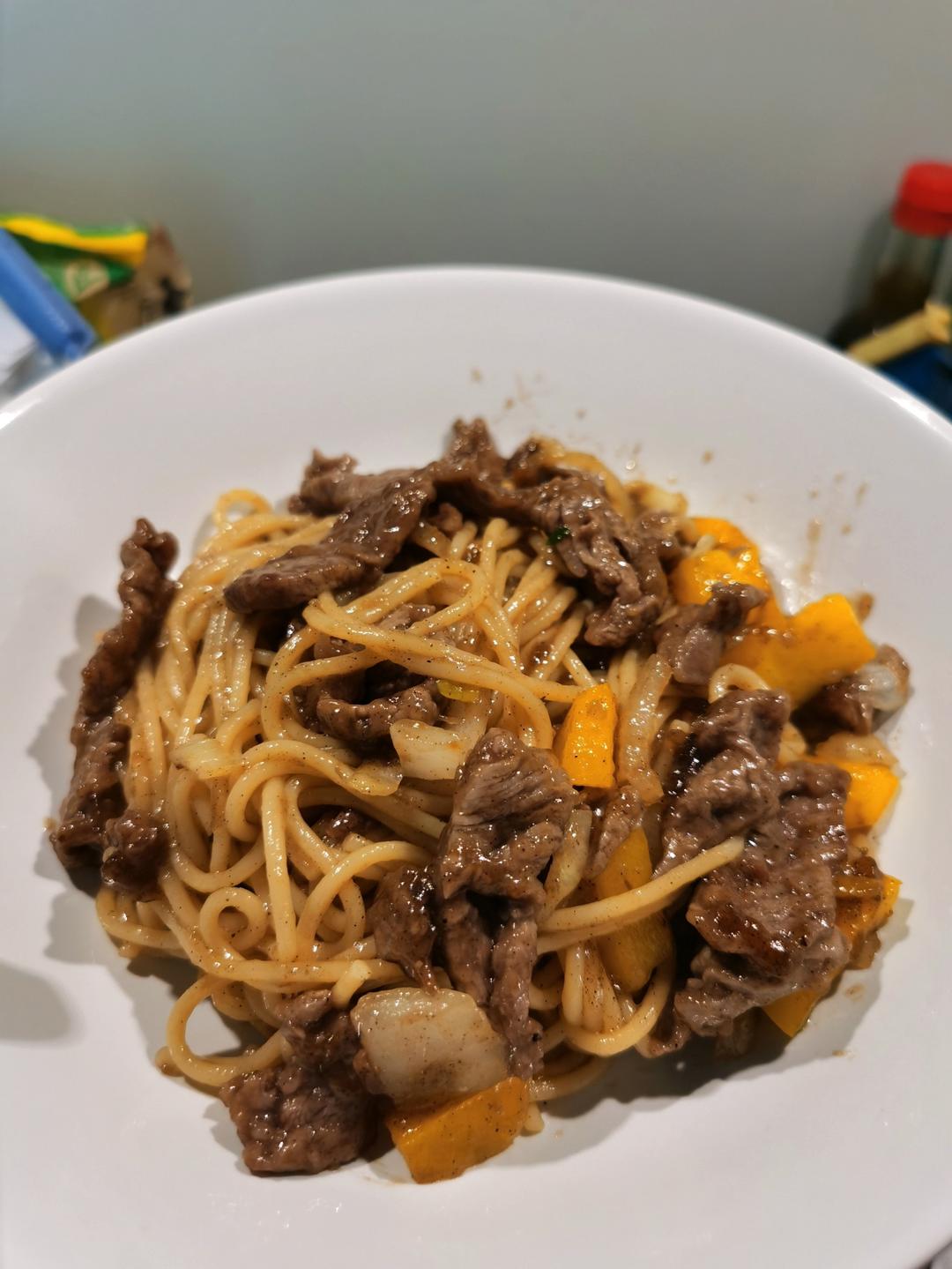 比餐厅好吃的黑椒牛柳意面🍝零失败简单教程
