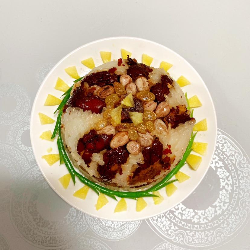 【猪油夹沙八宝饭】古法蒸糯米
