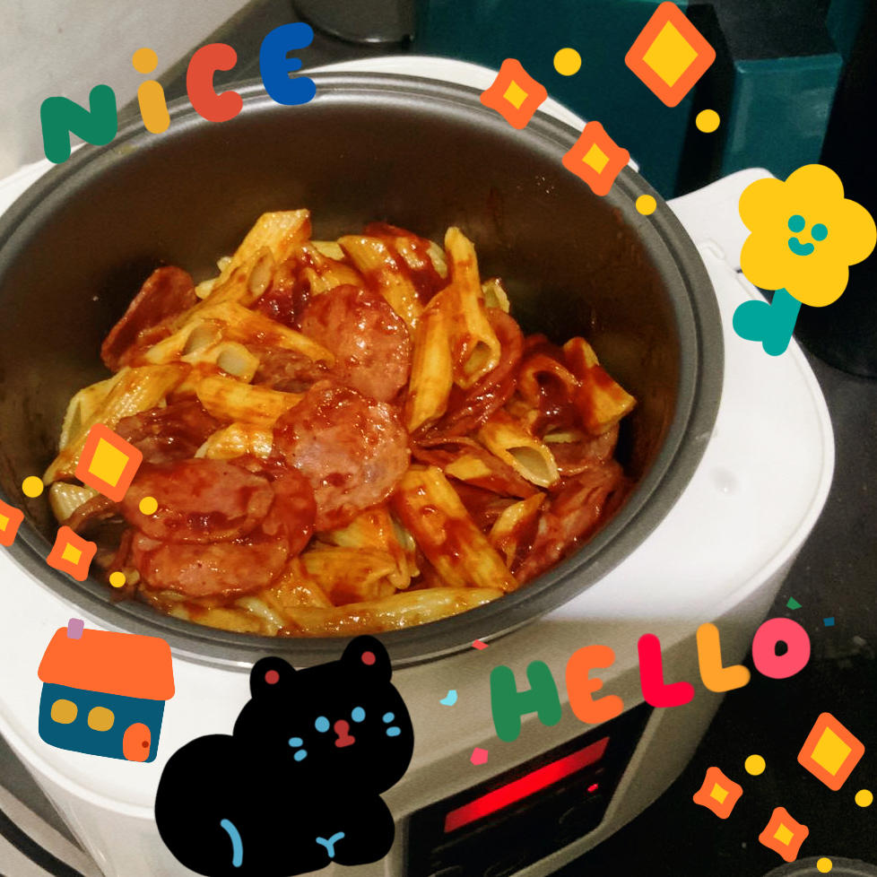 电饭锅奶油培根意面