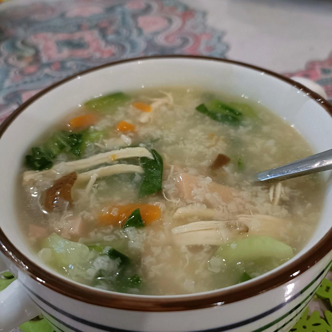 香菇鸡丝粥