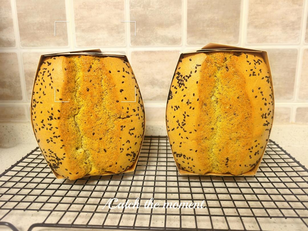 养生黑芝麻金枕蛋糕——无泡打粉一次成功零失败