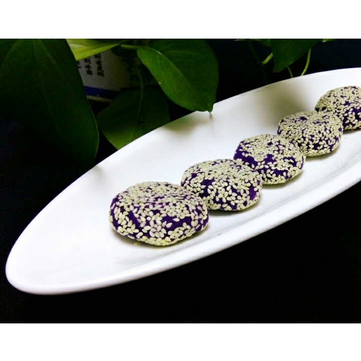 牛奶紫薯糯米饼