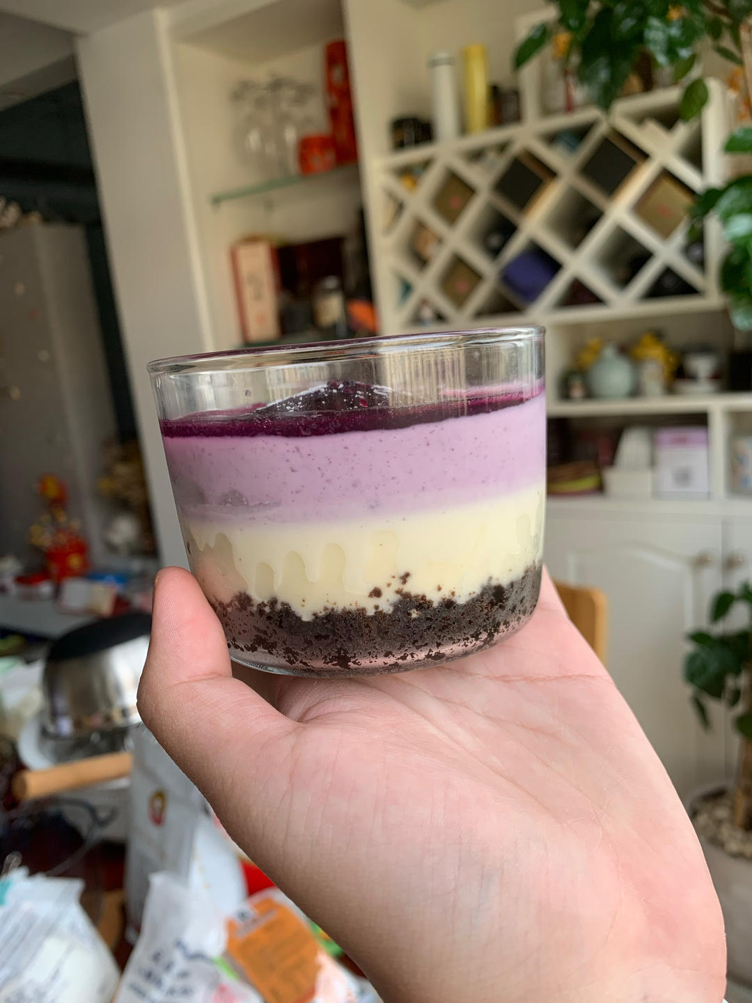 颜值超高的蓝莓酸奶双色慕斯蛋糕！