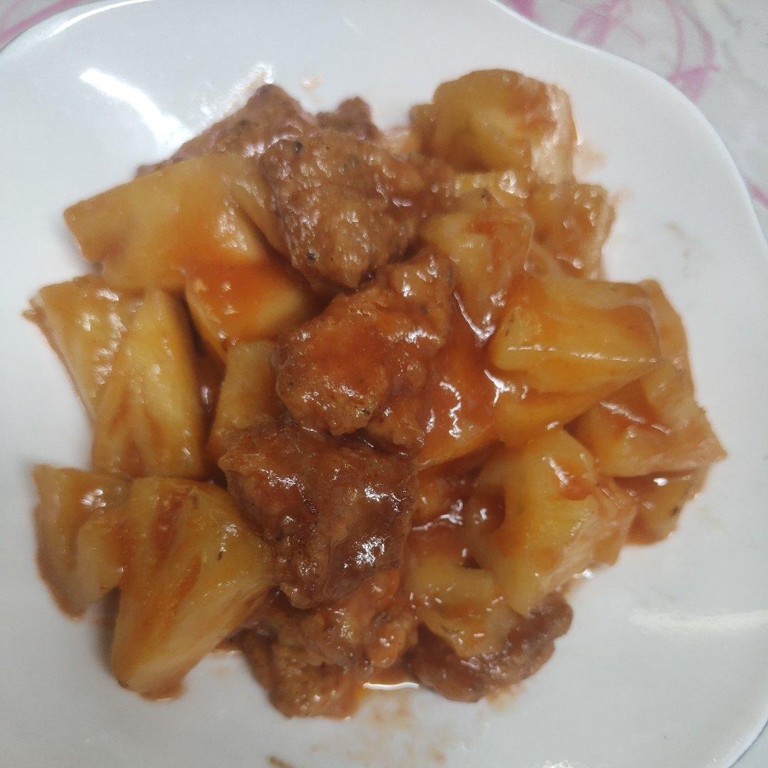 菠萝咕噜里脊肉（炒鸡好次）