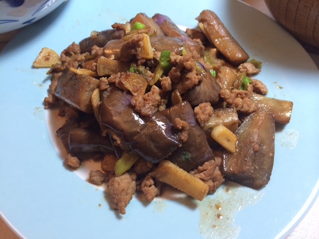酱爆肉末茄子