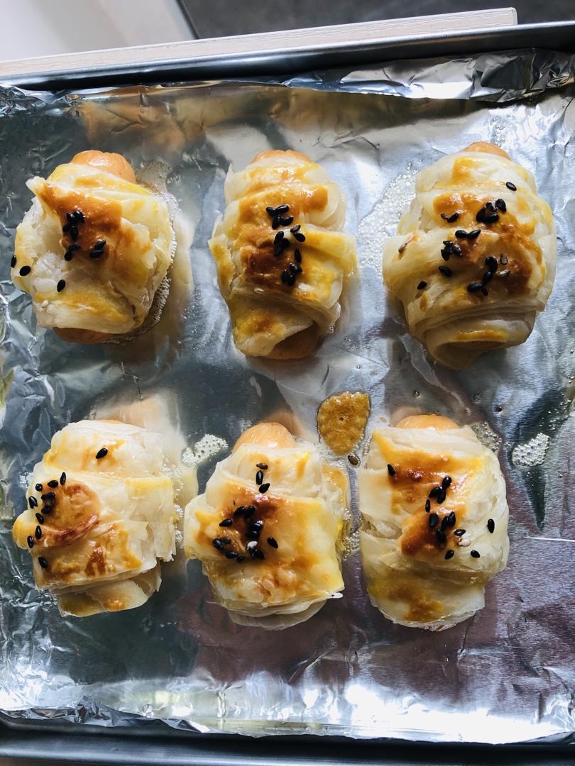 香肠可颂🥐（手抓饼版）