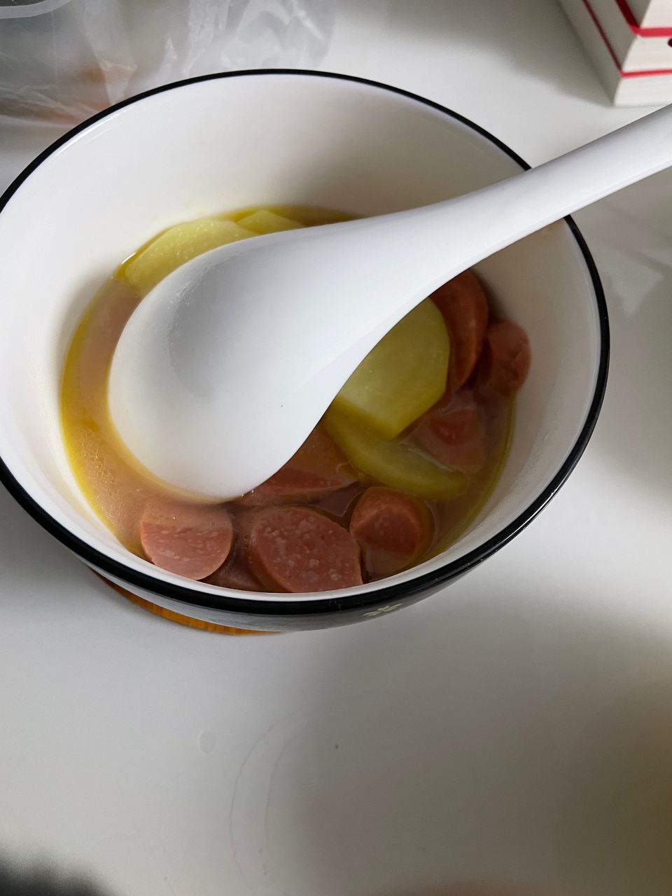 简易土豆火腿汤的做法