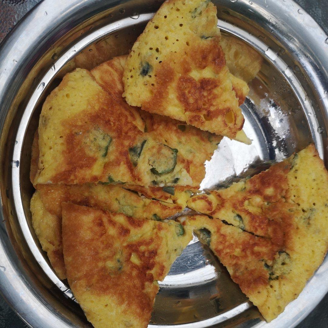 秋葵煎蛋饼