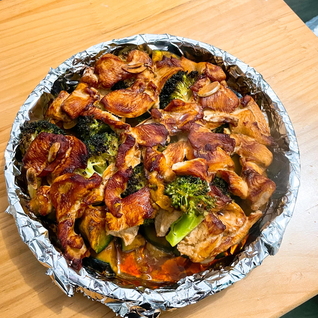 低脂饱腹餐‼️鸡胸肉烤时蔬🔥好吃不怕胖