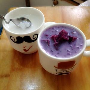 紫薯椰汁西米露的做法 步骤4