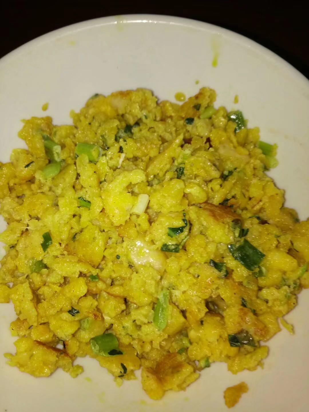 鸡蛋炒馍花的做法