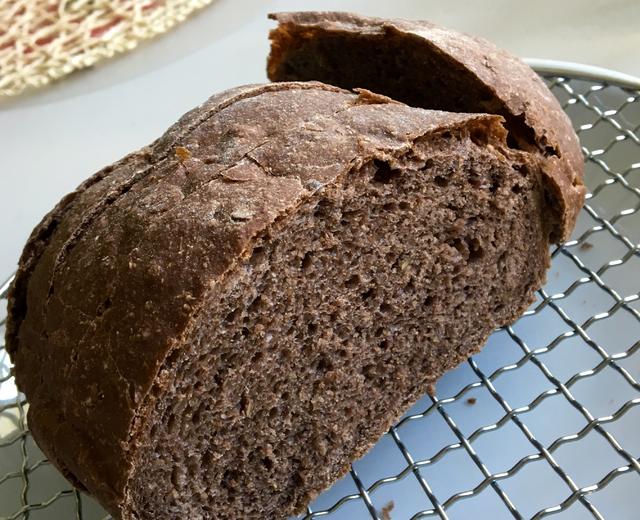 简单黑麦面包（pumpernickel bread)(全麦+黑麦比例高达50%）的做法