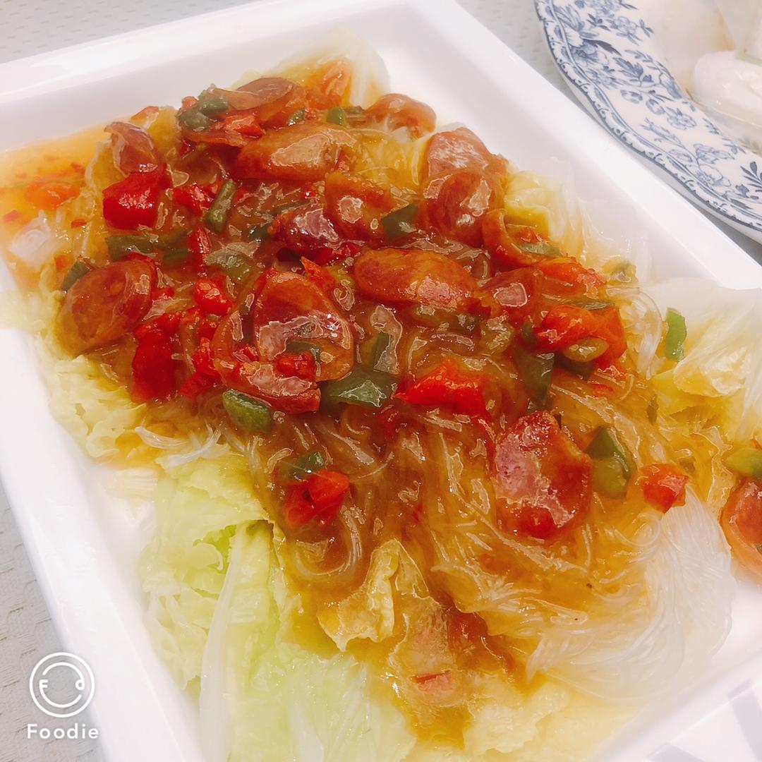 腊肠粉丝娃娃菜