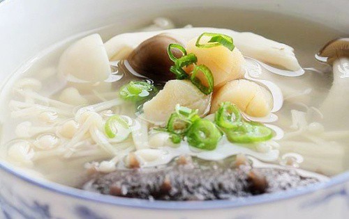 干贝海参鲜菇汤