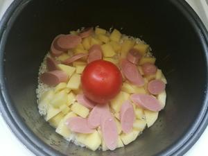 火腿土豆闷饭的做法 步骤6