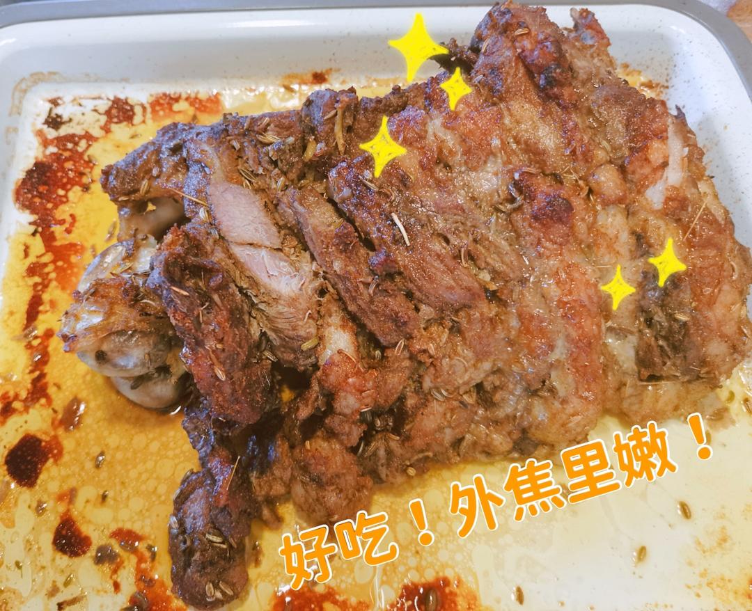 家庭版超嫩多汁的烤羊腿肉