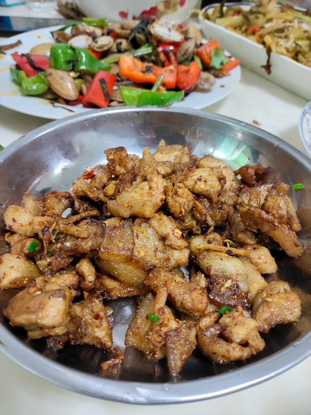 超简单空气炸锅五花肉烤肉～
