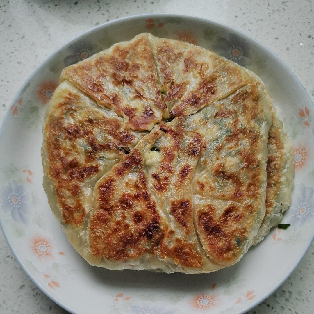 韭菜鸡蛋馅饼（手抓饼皮）