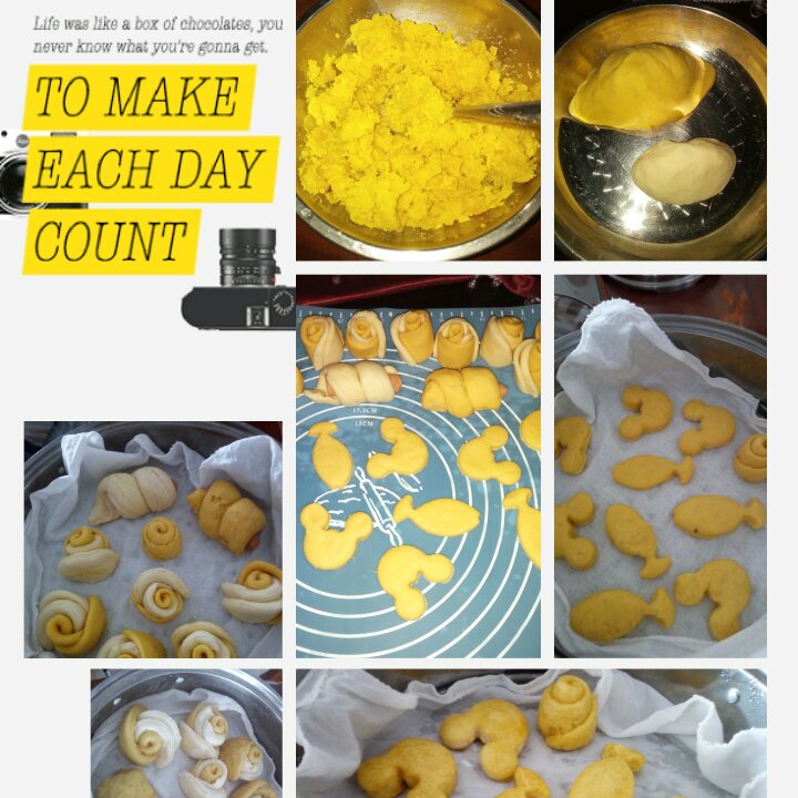 南瓜紫薯花样馒头