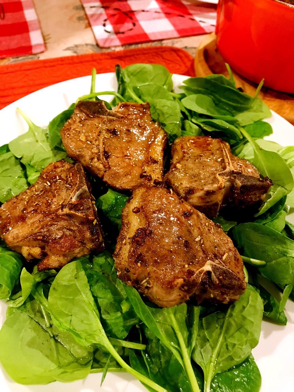 迷迭香煎小羊排