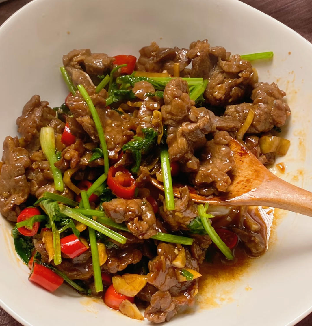 小炒黄牛肉（里脊、吊龙牛里脊）