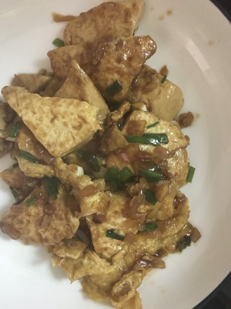 焖煎豆腐