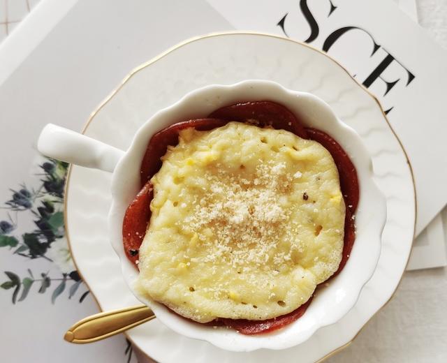 🔥懒人超快手早餐~香肠芝士马克杯蛋糕❗❗的做法