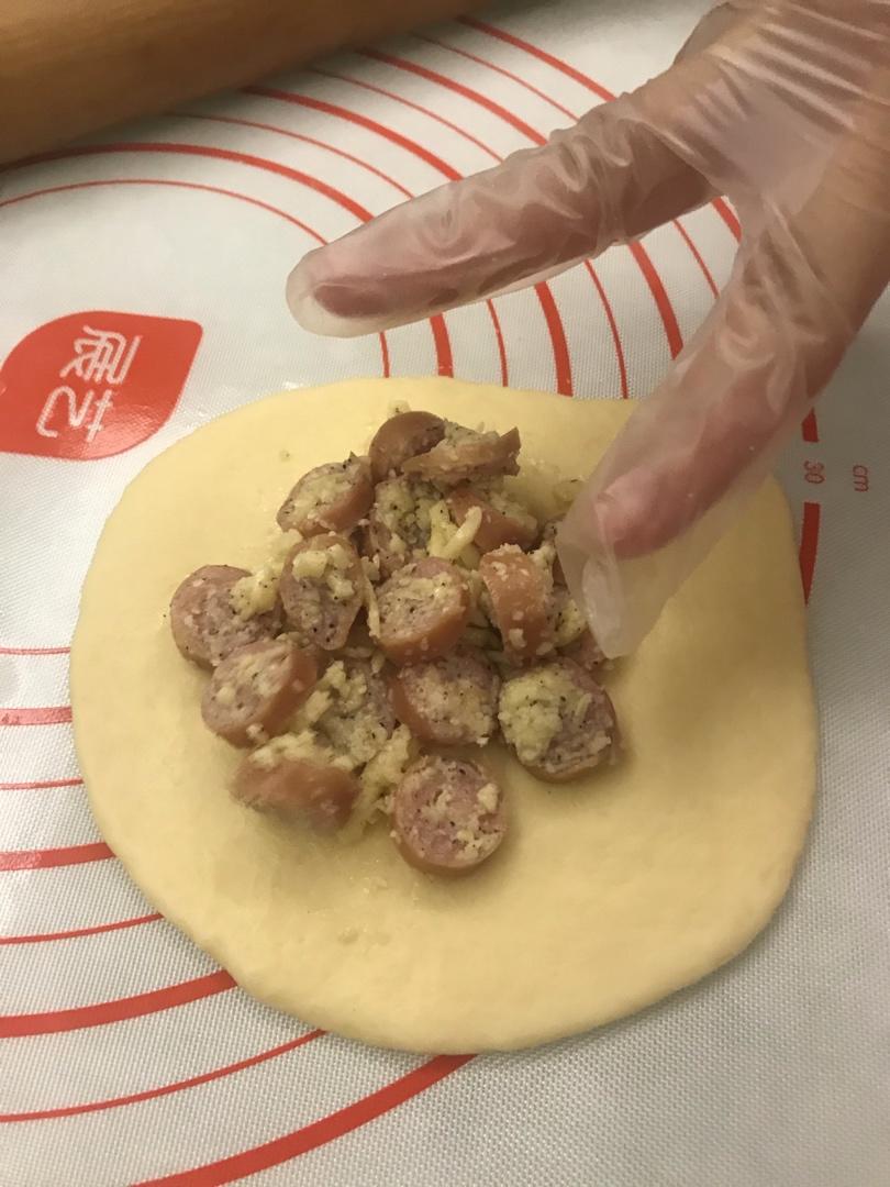 一次性发酵香肠芝士软面包