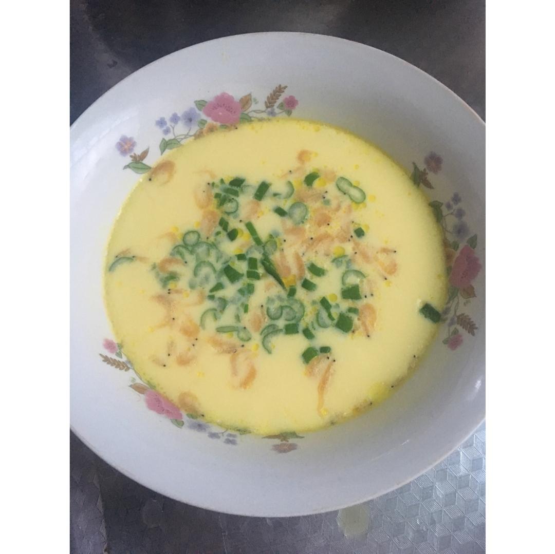 鲜虾蒸蛋