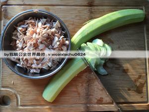 儿童餐—丝瓜蘑菇饭的做法 步骤2