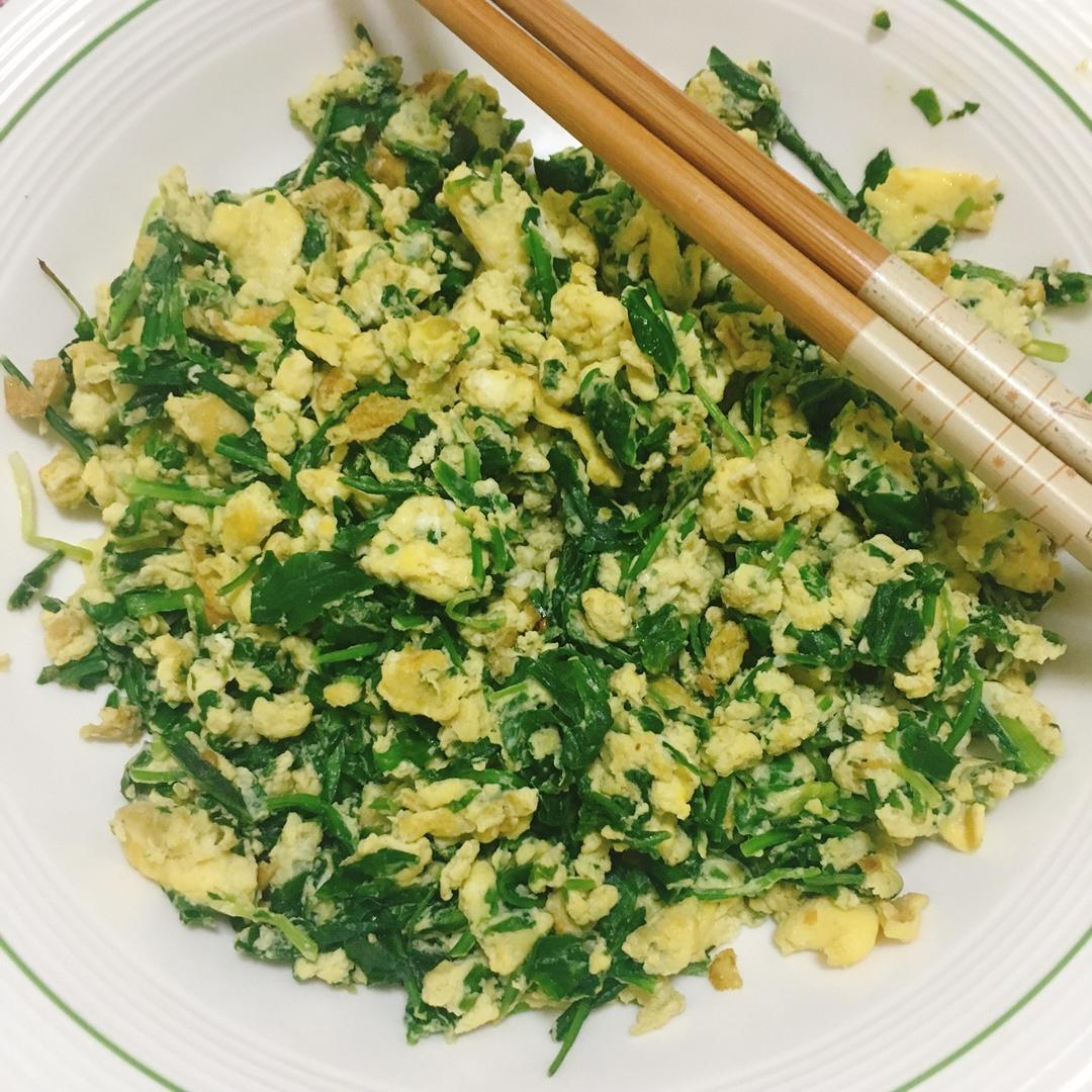 lesleysj做的荠菜炒鸡蛋