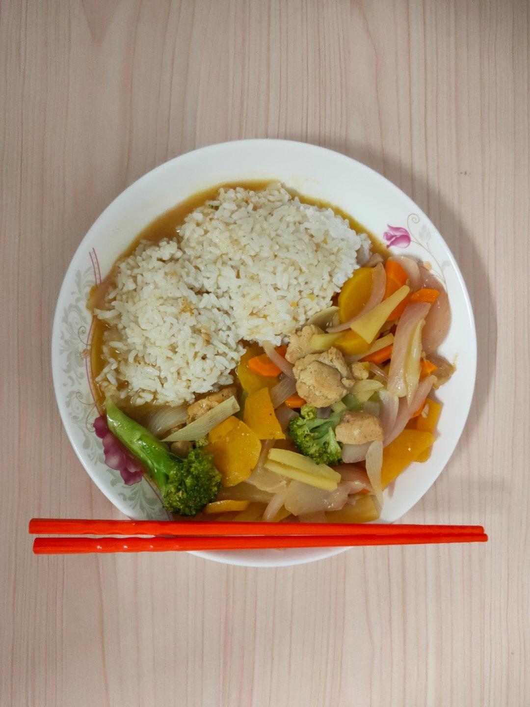 土豆鸡肉咖喱（加入红薯）