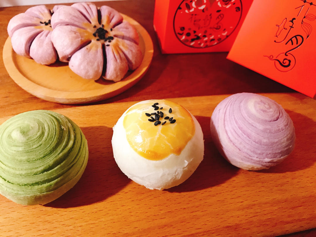 中式酥点（豆沙酥、菊花酥、葵花酥）