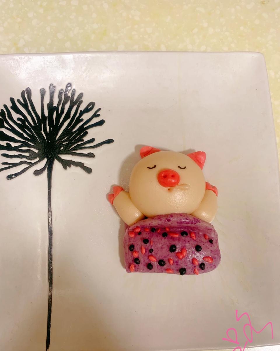 小懒猪卡通馒头夹