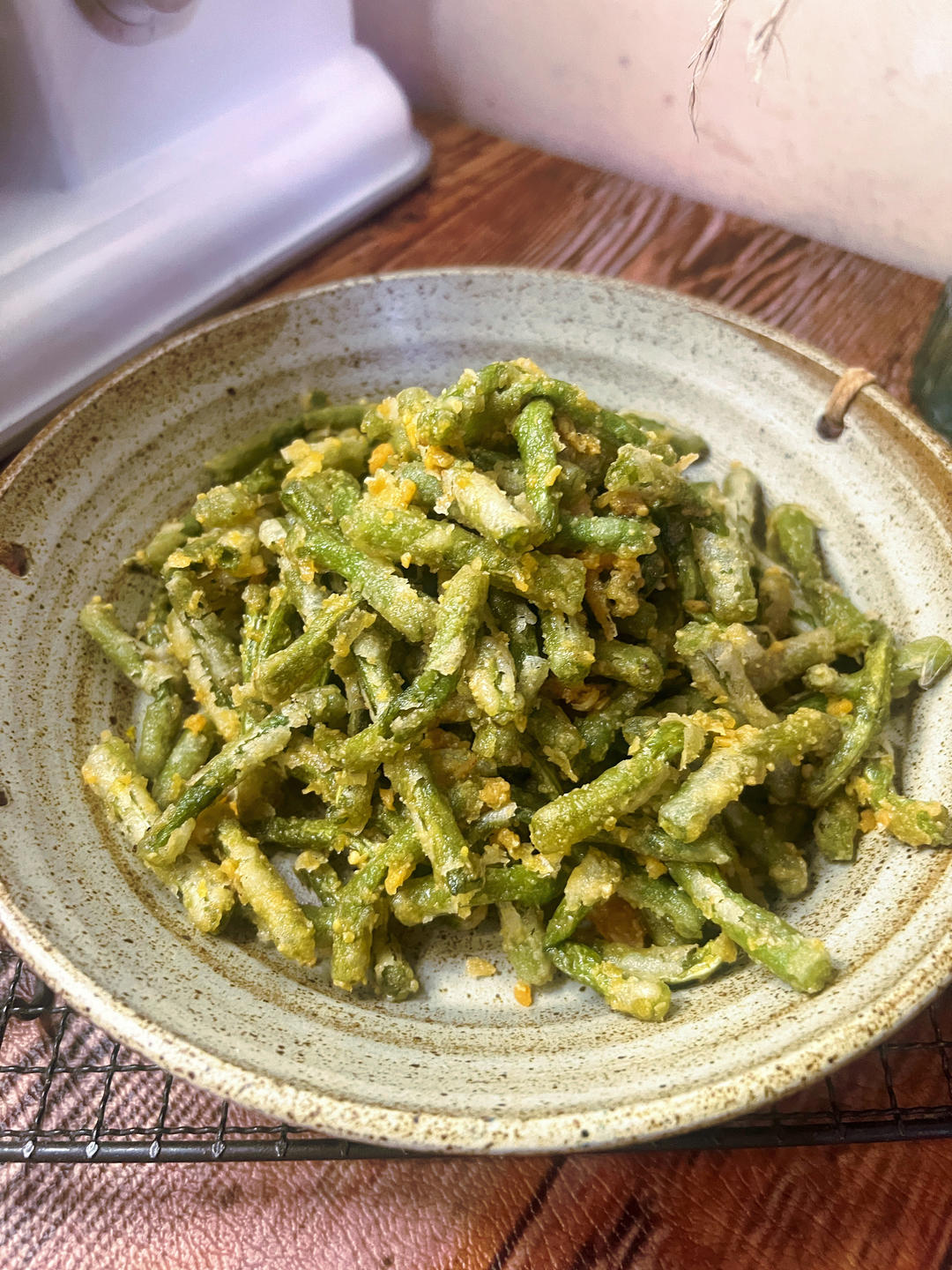 唐山特色菜鸭蛋黄焗豆角