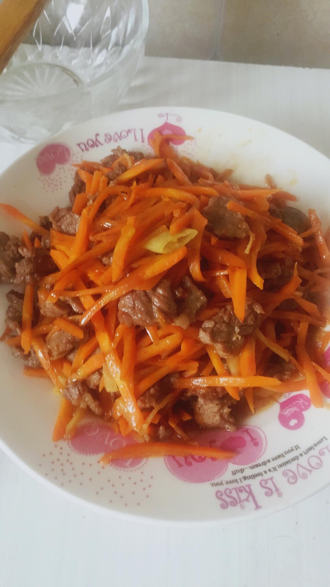 爆炒牛肉胡萝卜的做法