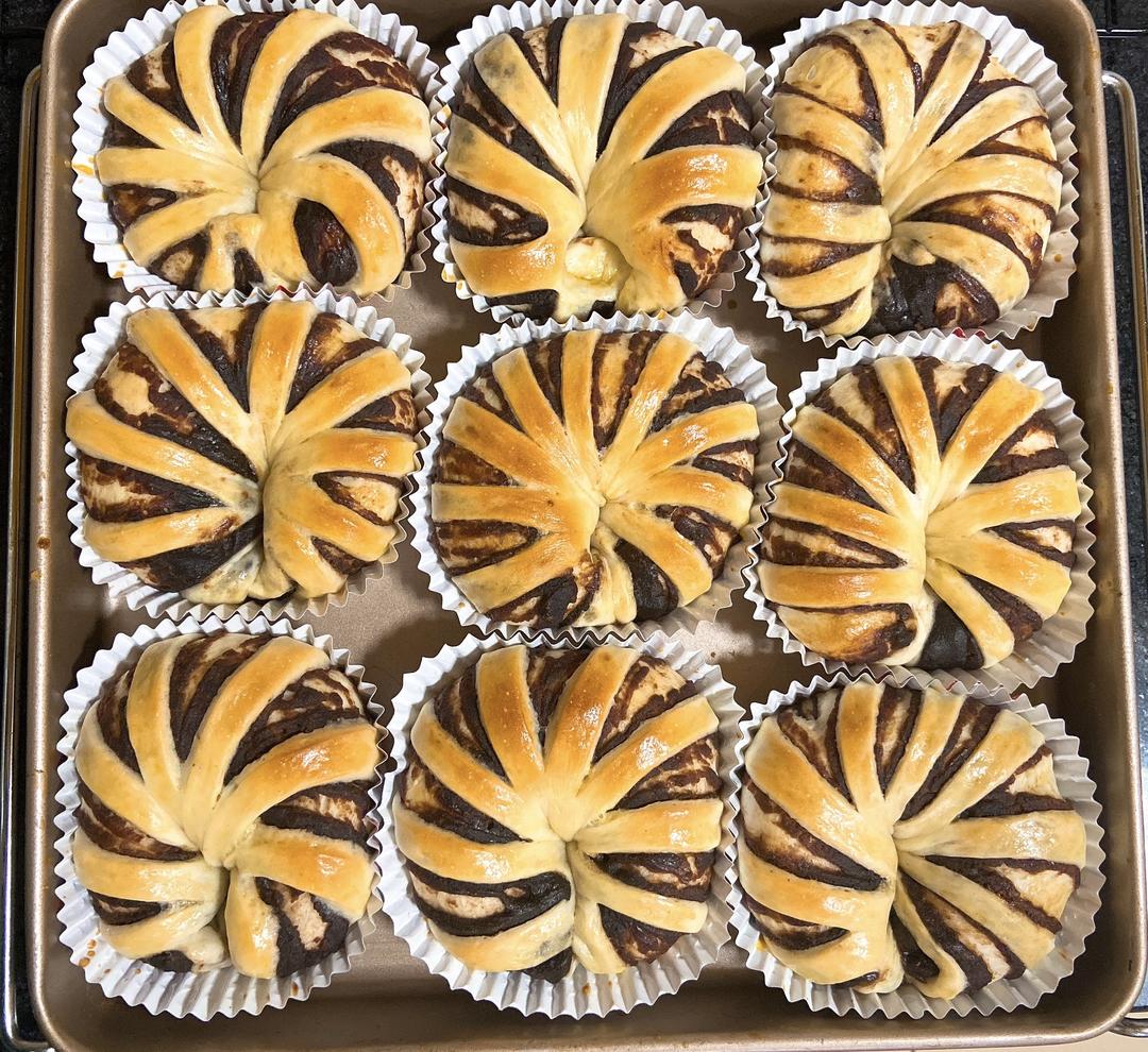 毛毛虫面包（豆沙）的做法