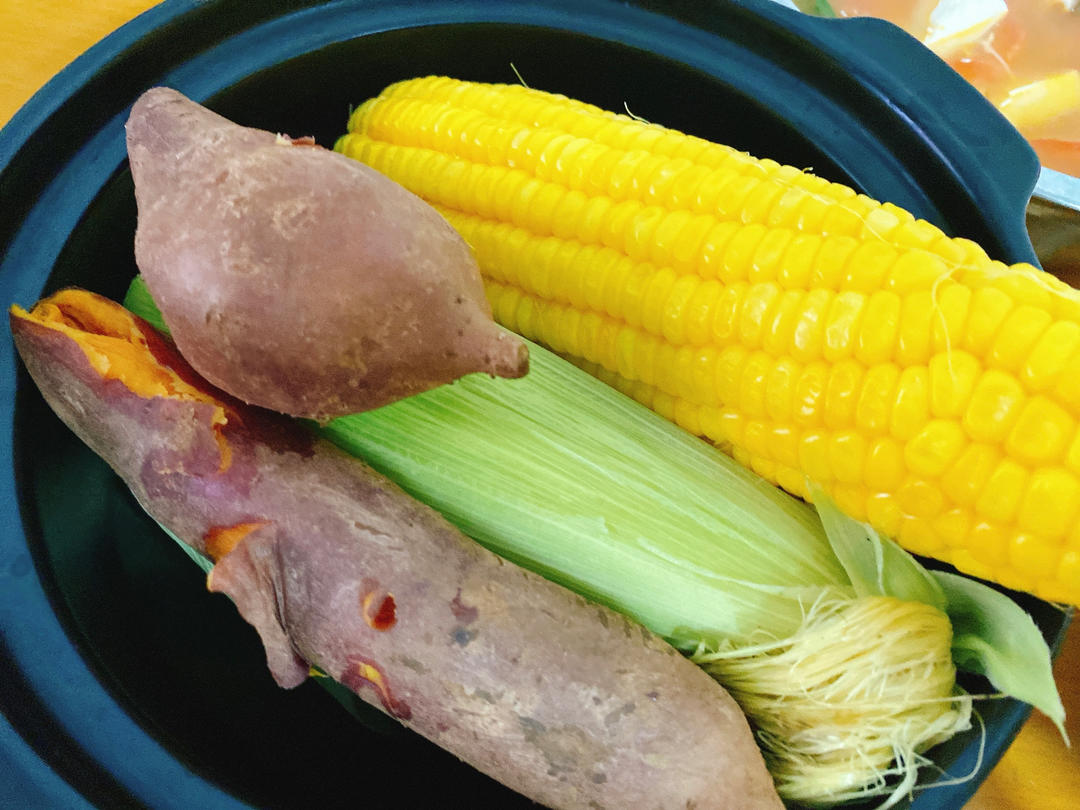 蒸箱版紫薯、芋头、红薯、玉米