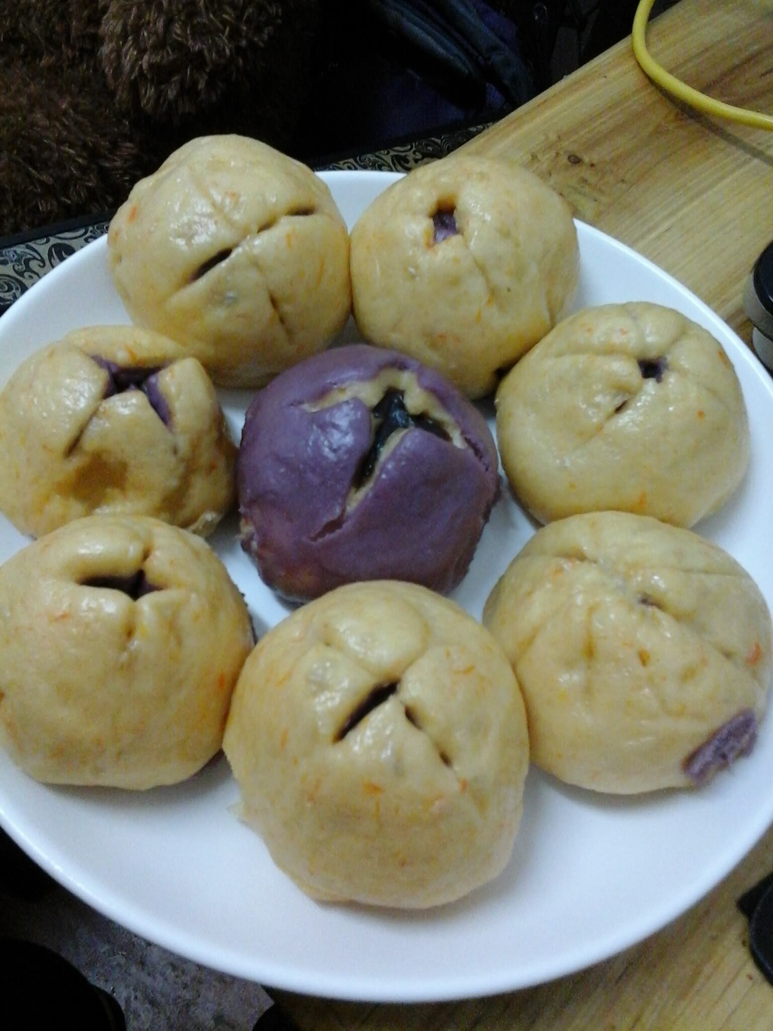 在面包机帮助下蒸馒头