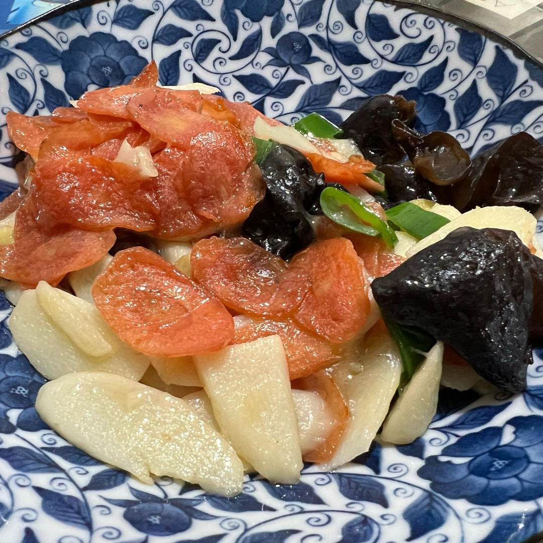 家常小炒—淮山炒木耳