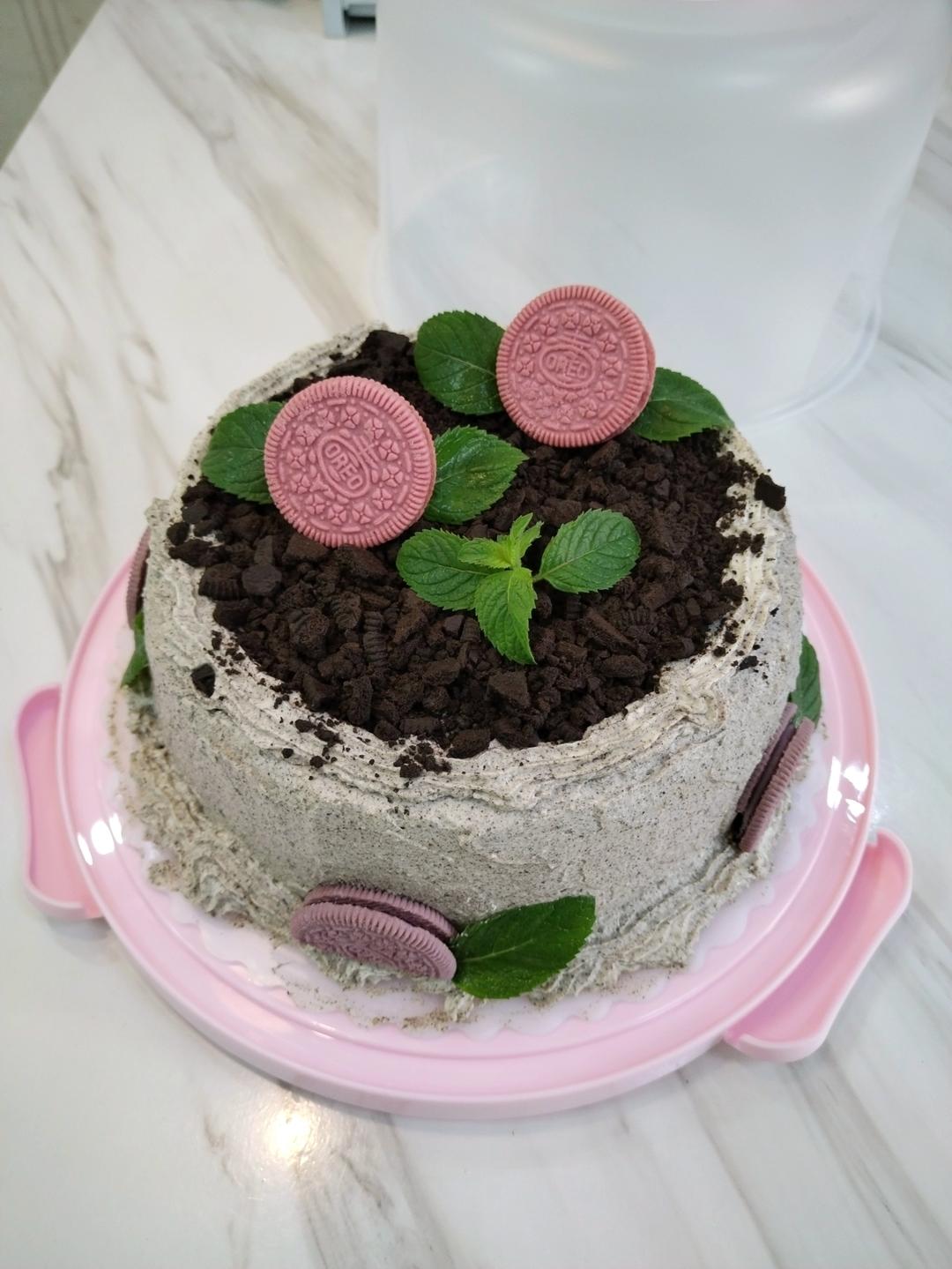 奥利奥海盐咸奶油戚风蛋糕8寸