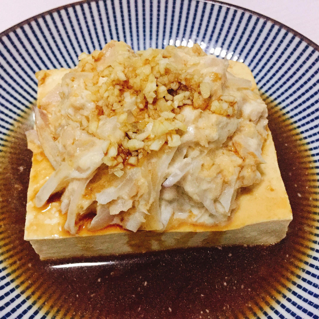 《侠饭》蛋黄酱拌青花鱼风味豆腐【改良版】