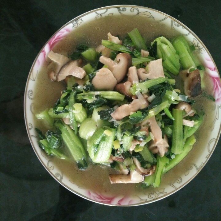 青菜炒香菇