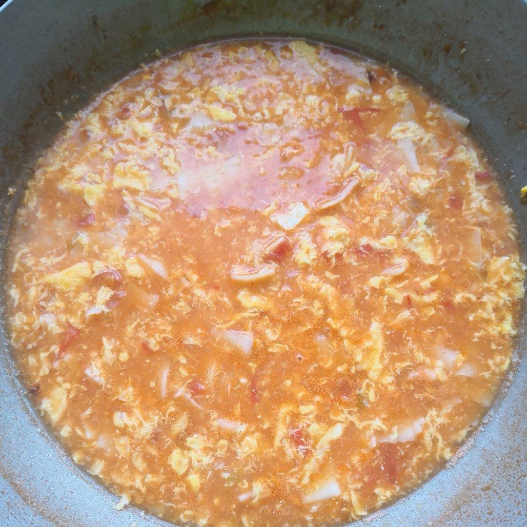 西红柿鸡蛋疙瘩汤
