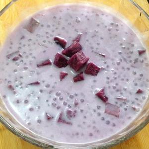 紫薯椰汁西米露的做法 步骤3